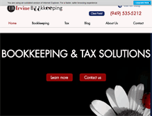 Tablet Screenshot of irvinebookkeeping.com